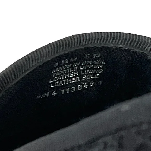 Tory Burch Shoes Womens Sz 6.5 Blk Chandra Loafer Satin + Fabric Lace Flat - Picture 9 of 16